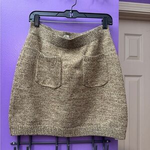 We The Free Tan Bubble Mini Skirt